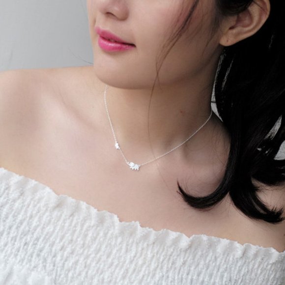 NEW 925 Sterling Silver Cute Elephant Necklace - Picture 5 of 8